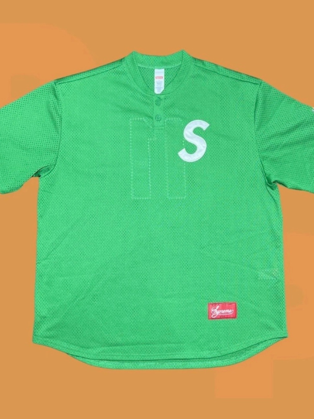 Supreme S Logo Baseball Henley (Large)